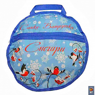 Тюбинг RT Эксклюзив Снегири автокамера 100 см blue/red