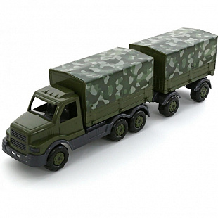 Автомобиль бортовой тентовый военный Полесье Сталкер с прицепом 49209