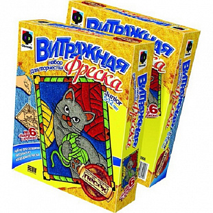 Творческий набор Fantazer 67763 Витражная фреска «Кошка с клубком» 408006