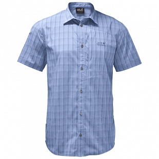 Рубашка мужская Jack Wolfskin Rays Stretch Vent Shirt Men shirt blue checks