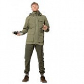 Ветрозащитная летняя куртка мужская Jack Wolfskin Lakeside Safari Jacket M khaki