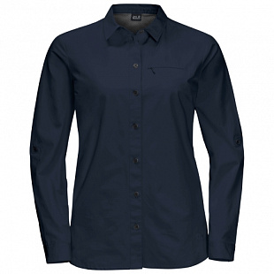 Рубашка женская Jack Wolfskin Lakeside Roll-Up Shirt W midnight blue