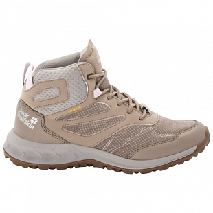 Водонепроницаемые кроссовки женские Jack Wolfskin Woodland Texapore Mid W clay / light grey