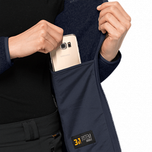 Джемпер женский Jack Wolfskin Caribou Track Jacket W midnight blue