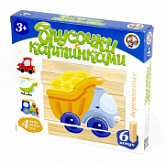 Брусочки деревянные с картинками Десятое Королевство Техника 6 шт 01969