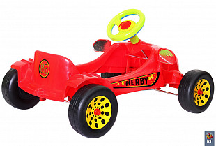 Машинка педальная RT Herbi ОР09-901 red