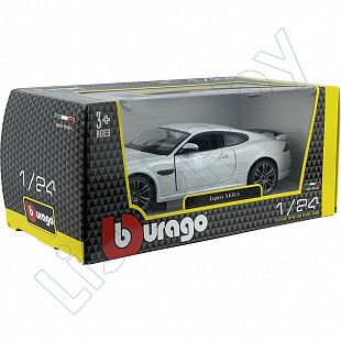 Машинка Bburago 1:24 Jaguar XKR-S (18-21063) white