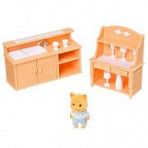 Игровой набор Happy Family 012-03B с фигуркой зверюшки, кухня