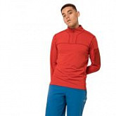 Рубашка с длинными рукавами мужская Jack Wolfskin Performance Halfzip M lava red