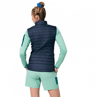 Ветрозащитная стеганая жилетка женская Jack Wolfskin Routeburn Vest W dark indigo