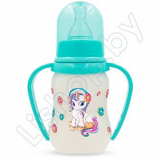 Бутылочка для кормления Baby Planet с ручками и узким горлышком 125 мл., 3 мес.+ (8427/1)