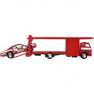 Машинка Hot Wheels Premium Team Transport '73 Plymouth Duster & Second Story Lorry (FLF56 JBM38)