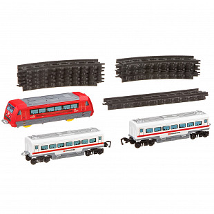 Железная дорога Bondibon  "Восточный экспресс" локомотив с двумя вагонами, свет, звук