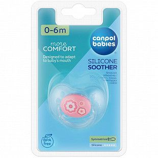 Пустышка Canpol babies Newborn Baby Силиконовая Симметричная 0-6 мес. (22/580_pin) pink