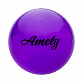 Мяч для художественной гимнастики Amely с блестками AGB-101 15 см purple