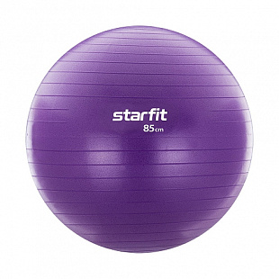 Мяч гимнастический, для фитнеса (фитбол) Starfit GB-106 85 см purple антивзрыв с ручным насосом