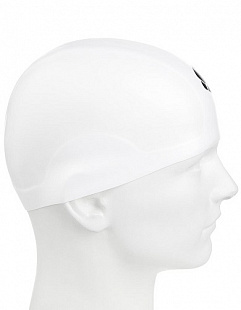 Шапочка для бассейна (плавания) взрослая Mad Wave R-Cap white