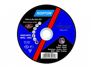 Круг отрезной для металла Norton Vulcan 18х0,25x2,22 см 66252925445