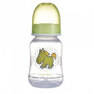 Бутылочка Canpol babies Пластиковая Лошадка 3м+ 120 мл 59/100 Green