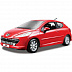 Модель автомобиля Bburago 1:24 Peugeot 207 (18-22102) red