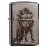 Зажигалка Zippo Wolf Design Black Ice 49073