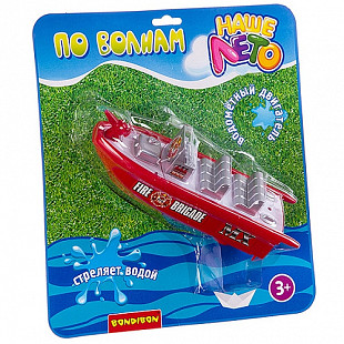 Катер пожарных Bondibon водомётный с брандспойтом "Наше Лето" M6502 red