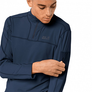 Рубашка с длинными рукавами мужская Jack Wolfskin Performance Halfzip M dark indigo
