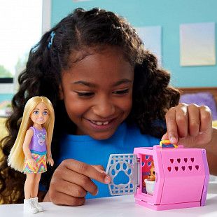 Кукла Barbie Family & Friends Club Chelsea Puppy Carrier (JDF89)