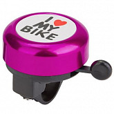 Велозвонок RT I love my bike 45AE-04 black/purple