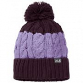 Шапка детская Jack Wolfskin Stormlock Pompom Beanie Kids true lavender