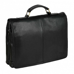 Мужская кожаная сумка Polar 22048 black