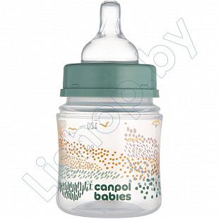 Антиколиковая бутылочка для кормления Canpol babies EasyStart Mountains с широким горлышком 120 мл., 0+ мес. (35/242_gre)