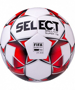 Мяч футбольный Select Brillant Super Tb Fifa №5 White/Red/Grey