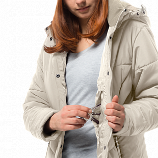 Пальто женское Jack Wolfskin Svalbard Coat Women white sand