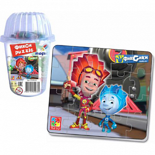 Магнитный пазл в стакане Vladi Toys Нолик и Файер VT3203-45