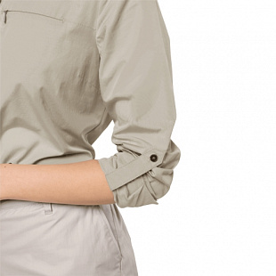 Рубашка женская Jack Wolfskin Lakeside Roll-Up Shirt W dusty grey