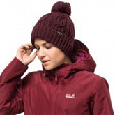 Шапка мужская Jack Wolfskin Stormlock Pompom Beanie port wine 1905091-2201561