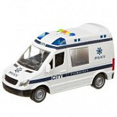 Инерционная пластмассовая  машина фургон Police WY590B