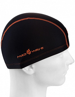 Шапочка для бассейна (плавания) взрослая Mad Wave Ergofit Lycra black