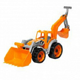 Детская игрушка ТехноК Трактор с двумя ковшами 3671 orange