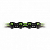 Велоцепь KMC DLC X11SL, 11 скоростей, 116L, black-green BXSL11GG