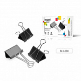 Зажимы для бумаг Mazari 41 мм М-6898 black