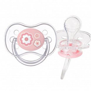 Пустышка силиконовая круглая 0-6 мес. Canpol babies Newborn Baby (22/562) pink