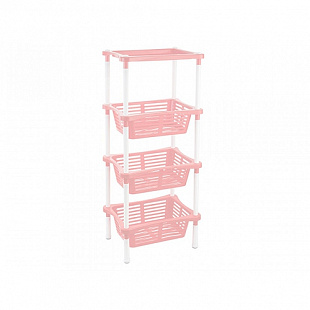 Этажерка Berossi Mommy love 4-х секционная light pink