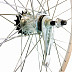 Заднее колесо Veloolimp 24", обод одинарный silver, втулка тормозная ZVK00010