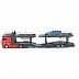 Автовоз Bburago Mercedes Benz Actros + машинка Bburago Ford Renault Captur (18-31456/18-31457) red