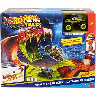 Игровой набор Hot Wheels Monster Trucks Snake Slam Takedown (JJN44)