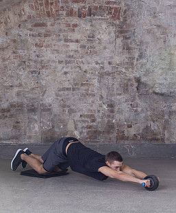 Ролик для пресса широкий Starfit Core RL-106 black/dark blue