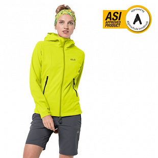 Куртка женская Jack Wolfskin Mountain Tech Softshell W flashing green