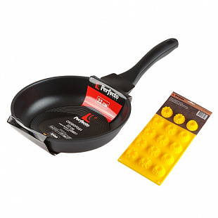 Сковорода Perfecto Linea Black Induction 22х5.5 см+ Форма для выпечки силиконовая 55-221013-2